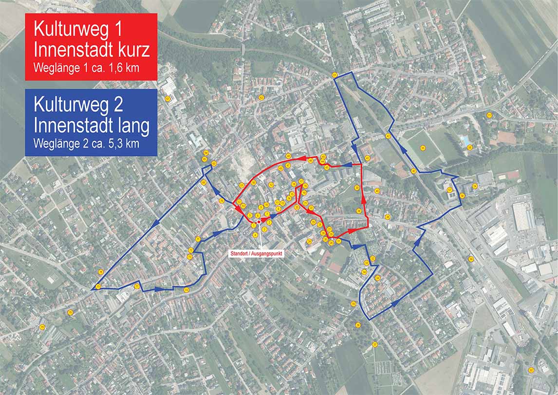 Plan Kulturwanderweg Route 1 & 2